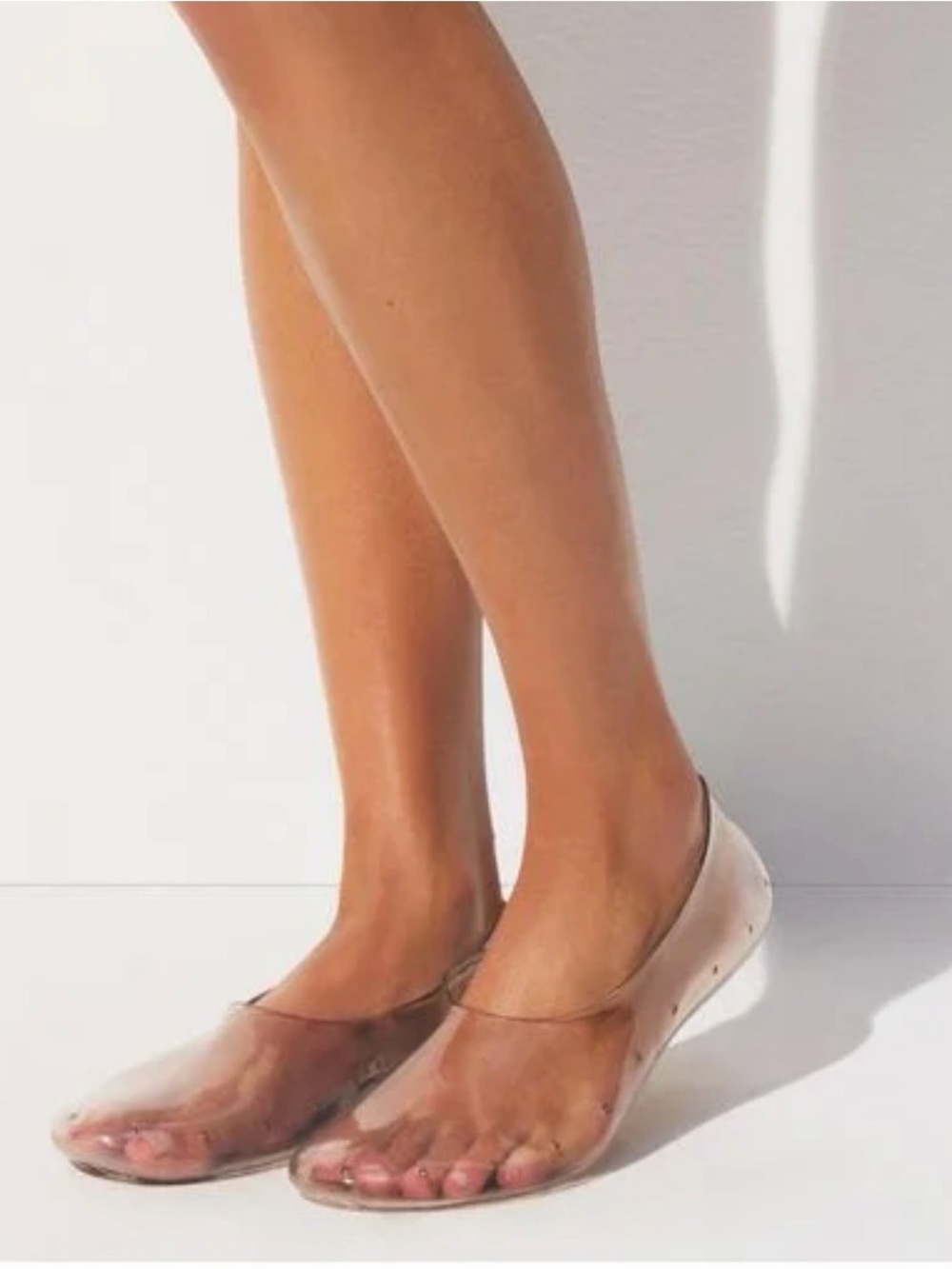 SKIMS Clear Ballet Flats in Nude-Tone Transparent - Picture 2 of 12